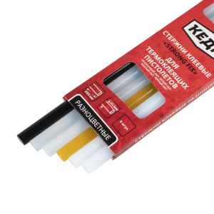 Стержни клеевые для термопистолета 11.2х200мм разноцв.упак. 6шт Кедр 117-0011 54899