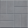 8 Кирпичей 30х30 Серый 300/300/30 (Вибролитая тротуарная плитка)