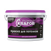 Краска В/Д для потолков супербелая 3кг Krafor (фиолет. крышка) 26947