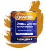 Эмаль ПФ-266 золотистая 0.9кг "KRAFOR" 206155