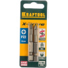 (26123-2-50-2) Биты KRAFTOOL "ЕХPERT" торсион кован обточен Cr-Mo сталь E 1/4 PZ2 50мм (2шт)