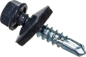 Саморезы кровельные серый графит 4.8х50 (140шт/кг) RAL7024