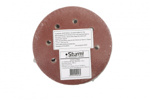 DWS6010-9060 Шлифбумага кругл. 180мм зерно 060 20шт 8 отверстий Sturm