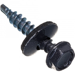 Саморезы кровельные серый графит 4.8х50 (140шт/кг) RAL7024