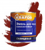 Эмаль ПФ-266 красно-коричневая 2.7кг "KRAFOR" 26032