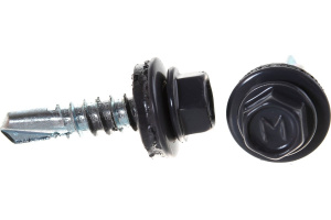 Саморезы кровельные серый графит 4.8х50 (140шт/кг) RAL7024