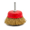 Щетка для дрели Кедр чашка со шпилькой 75 мм латунированная проволока 0,3 мм 152-0075 208030