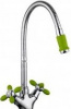 R43127-6 Смеситель для кухни гибкий излив зеленый 