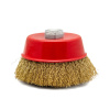 Щетка для УШМ "Чашка" 100мм М14, латунир.провол. "КЕДР" 147-0100 208043