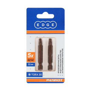 Биты TORX 30 50мм набор 2шт Edge by Patriot 818010035 221870