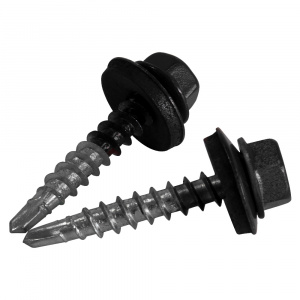 Саморезы кровельные серый графит 4.8х50 (140шт/кг) RAL7024