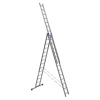 Лестница-стремянка трехсекционная Alumet HS3 6314 алюминиевая 3 x 14 ступеней 4,85 - 11,01 м 25178