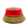 Щетка для УШМ "Чашка" 75мм М14, латунир.провол. "КЕДР" 147-0075  208042