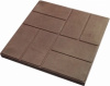12 Кирпичей 50х50 Коричневый 500/500/50 (Вибролитая тротуарная плитка)